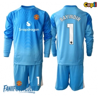Manchester United Altay Bayindir #1 Portarii Echipament de Fotbal Replică 2025-26 Copii Acasa Mâneci Lungi (+ Șorturi)
